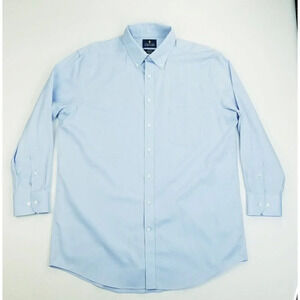 Stafford 17 32-33 Executive Non Iron Fitted Button Down Cotton Pinpoint Oxford